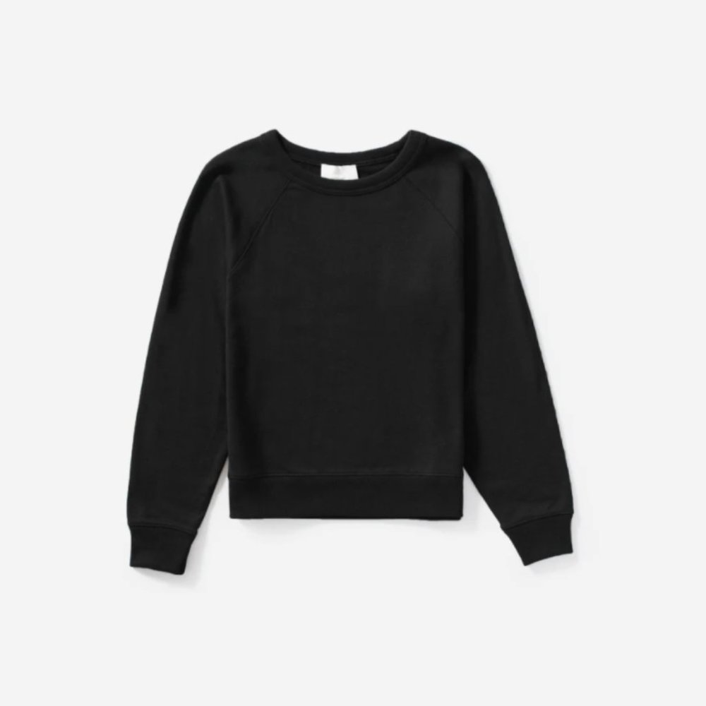 Everlane Lightweight French Terry Crew XL black or gray